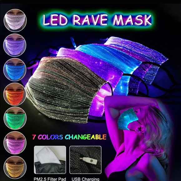 LED Fiber Optic Face Mask (Multicolor & Multiple Modes) - Picture 4 of 9